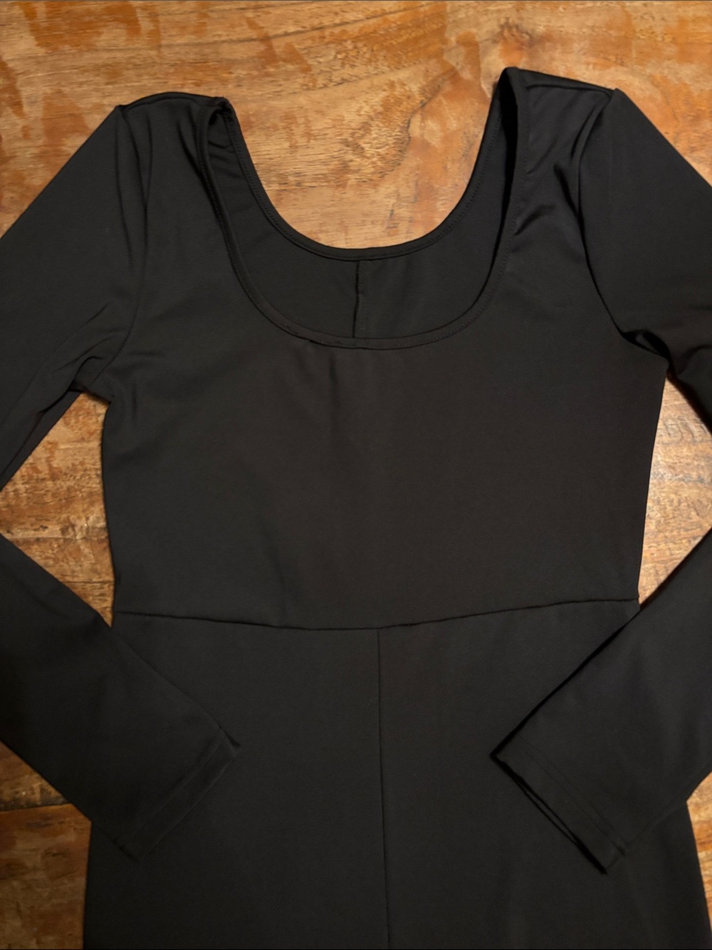 Black Long-Sleeve Full-Length Unitard - Picture 4 of 9